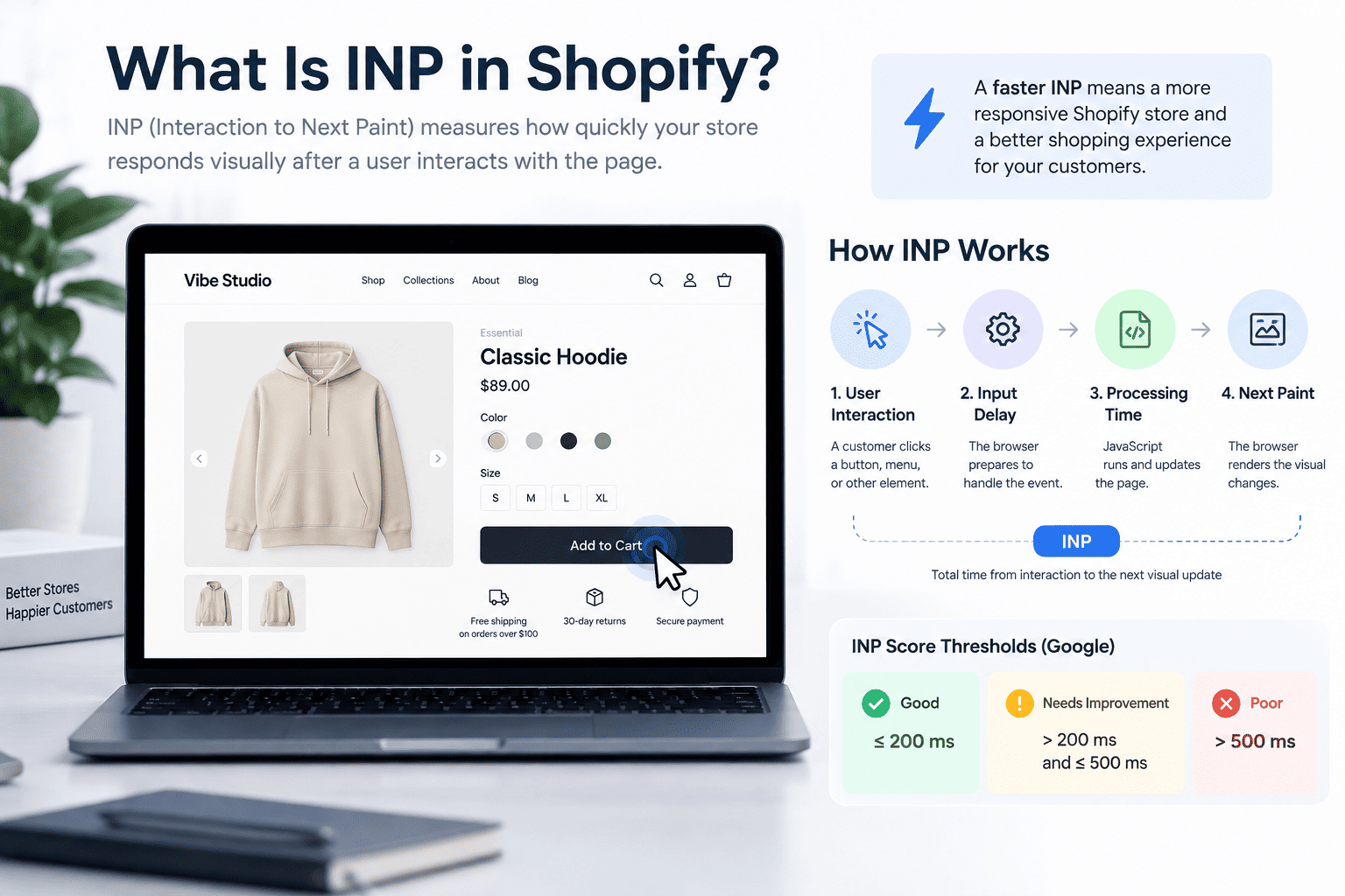 What is INP in Shopify and how interaction responsiveness works