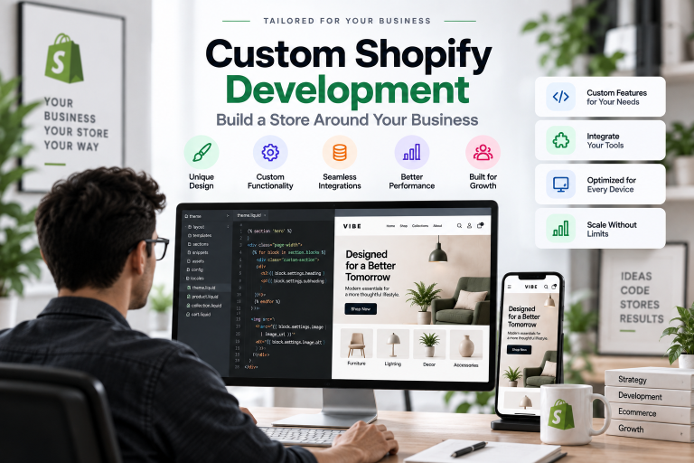 Custom Shopify development for a tailored ecommerce store