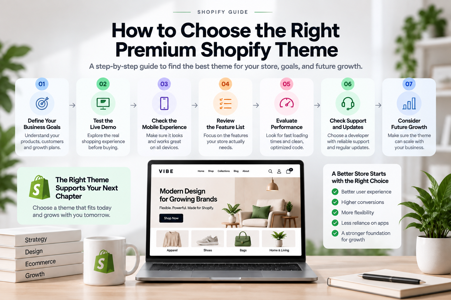 Seven steps for choosing the right premium Shopify theme